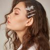 6 Pieces Shiny Rhinestone Bridal Hair Clip, Delicate Leaf Wedding Hairpin Bride Crystal Hair Pins, Bridal Hairpins, Hair Accessories for Women Girls