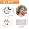 OOTSR 9 Pcs Face Paint Stencils with 861 Pcs Gems Stickers, Body & Face Painting Template for Party Holiday Halloween Makeup Art Painting, Reusable Soft Tattoo Stencils for Adults Children