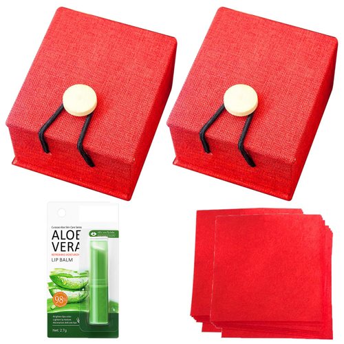 Generic 24PCS Chinese Ancient Lipstick Paper, Disposable Chinese Lipstick, chinese makeup, Long Lasting Matte Lipstick, Chinese Ancient Lipstick Paper+Aloe lipstick, Red
