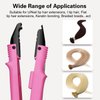 janelove Hair Extensions Iron, Fusion Keratin Hair Extensions Tool with 2 Bags Keratin Glue Granule Beads, Adjustable Temperature 210-390F, US Plug (Pink)