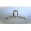 Generic Long silver metal circles hair claw clip for medium thick hair