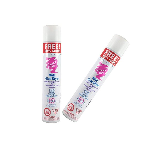 2 X NEW Nail Glue Dryer Drys On Contact Leaving A Glass Like Finish 10 Formula 7.2 fl oz