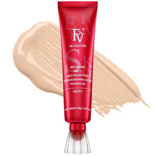 FV Waterproof Foundation, Oil-control & No Transfer, Long Lasting Matte Foundation for Oily/Normal Skin, Liquid Makeup Foundation with Buildable Coverage for Face, Matte Ivory（30g）