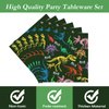 96 Pcs Dinosaur Party Supplies Include Dinosaur Birthday Paper Plates Forks Napkins Tableware Set for Boys Kids Dino Theme Birthday Party Decorations 24 guests