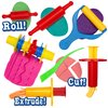 KIDDY DOUGH Tool Kit for Kids - Party Pack w/Animal Shapes - Includes 24 Colorful Cutters, Molds, & Accessories for Air Dry Clay & Dough