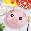Whaline 60Pcs Farm Animal Birthday Party Dessert Plates Cock Pig Cow Sheep Disposable Paper Plates 6 Designs Farmhouse Dinnerware Plate 7 Inch for Party Supplies Table Decor