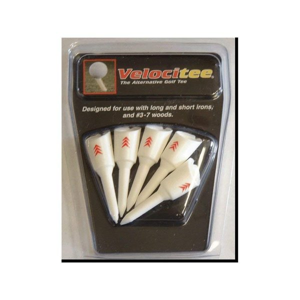 Shorty Velocitee Golf Tees (5-Pack; Black Pkging.)