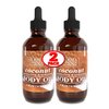 Dead Sea Collection Body Oil for Dry Skin- Scented Coconut – Vitamin E Moisturizing & Nourishing, Anti-Aging & Skin Elasticity Support for Face Pack of 2 (4 Fl. Oz Each)