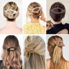 CHANDAT Flat Hair Clip 6 pcs Lay Down Claw Clips Hair Accessories for Women -Brown