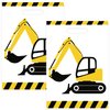 CupaPlay 50Ct Construction Zone Party Supplies Goodie Favor Plastic Bags - Kids Construction Birthday Party Favors Decorations Tractor Truck Goodie Gift Bag