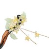 Chinese Traditional Flower Hair Sticks,Wooden Hairpin Hairstyle Design Tool Hairpin Tassel Pearl Osmanthus Cheongsam Flower Headwear