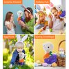 DolliBu Happy Easter Sparkle Purple Llama Plush with Carrot - Cute Stuffed Animals with Carrot Plush Toy, Perfect Easter Holiday Surprise Gift - 11.5" Inches