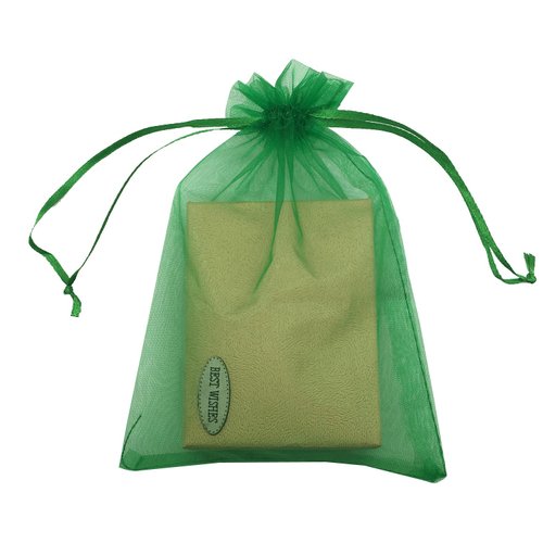 SUNGULF 50pcs Organza Pouch Bag Drawstring 5"x7" 13x18cm Strong Gift Candy B6ag Jewelry Party Wedding Favor (Dark Green)