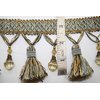 Beaded Tassel Fringe Trim 3.5" Style# Bf 4027 11/06 Color Blue/gold/brown