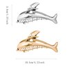 Jaczora 2 PCS Dolphin Hair Clips for Women, Metal Claw Clips for Thick Hair Elegant Barrettes Strong Hold Hair Clamps Non Slip Hair Catch Jaw
