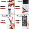 Premium 16-in-1 Test Leads Kit for Multimeter (2 Set), Jumper Wires Cable with Replaceable Alligator Clips Electronical, Power Needle Probe, Banana Plug for Electronics, Circuit Connection, Experiment
