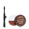 Waterproof Eyebrow Pomade and Dual-ended Eyebrow Brush, Eyebrow Stamp Pencil Kit for Eyebrows Makeup (Light Brown+Brown Gel)