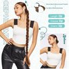 Cephermer Braided Ponytail Extension 26'' 30'' DIY Long Braid Hair Extensions Ponytail with Elastic Tie Straight Wrap Around Natural Soft Synthetic Hairpiece for Women Dark Black