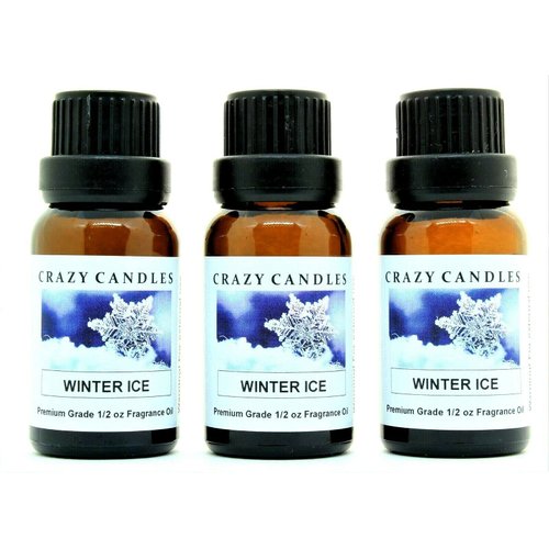 Winter Ice (Made in USA) 3 Bottles 1/2 Fl Oz Each (15ml) Premium Grade Scented Fragrance Oil (Ice and Snow Christmas Aroma)