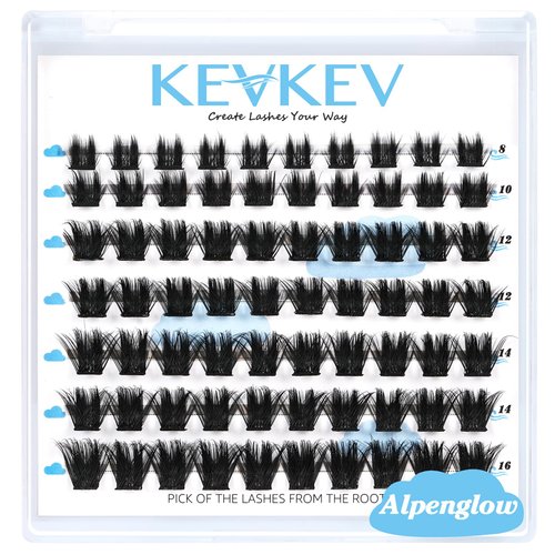 Lash Clusters 70 Pcs Cluster Lashes Eyelash Clusters DIY Cluster Eyelash Extensions Individual Lashes Soft and Comfortable (Alpenglow,D-8-16mix)