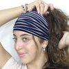 Sepniell Boho Bandeau Headbands Wide Knoted Hair Scarf Elastic Yoga Running Turban Headband Stretch Stripe Cloth Head Wraps Stylish Fabric Head Bands for Women 3 Pcs (Set 1)