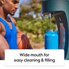 Takeya Sport 64 oz Triple Wall Insulated Stainless Steel Water Bottle With Ice Blocking Spout Lid, Unmatched Quality, 26+ Hours Cold, Champion Blue Pro Fire