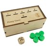 Penny Game - Fun Board Game Works with Pennies, Get Rid of Coins to Win, Coin Game Wood Box for 2-6 Players, Simple + Strategic Dice Games
