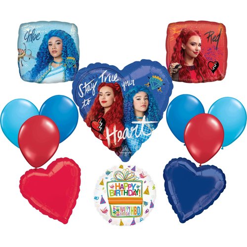 The Descendants 4 The Rise of Red Birthday Party Supplies Balloon Bouquet Decorations