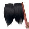 2pcs Human Hair Short Thick Hairpieces Adding Extra Hair Volume Clip in Hair Extensions 4" Brazilian Virgin Hair Topper for Thinning Hair Women and Men 2 packs Lot (1B)