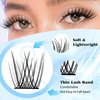 PHKERATA Natural Lash Clusters Wispy Eyelash Clusters 110 pcs Cluster Eyelash Extensions C Curl Individual Lashes 10-16 mm Mix Length Natural Look Lashes Clusters with Thin Lash Band