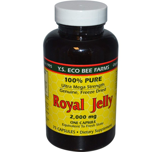 YS BEE Farms Royal Jelly 2000 Mg, 75 CT