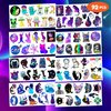 92 PCS Funny Space Cat Temporary Tattoos Stickers Theme Birthday Party Decorations Supplies Favors Decor Cute Galaxy Cats Astronaut Star Tattoo Sticker Gifts For Kids Girls Boys School Prizes Carnival
