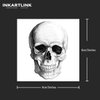 INKARTLINK Temporary Tattoos, 3 Sheets Small Semi Permanent Tattoo Adult Art Design Waterproof Temp Tattoo Party Favors Realistic Look, No Adhesive, No Reflection, Lasts 1-2 Weeks Black (Skull)