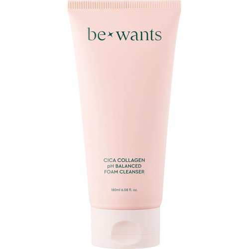 BE+WANTS [K-Beauty] Bewants Centella Asiantica Collagen Foaming Cleanser pH balanced, 6.09 fl. oz...