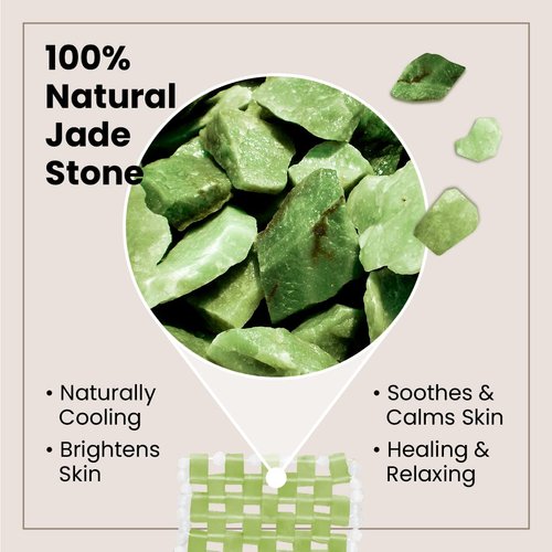 Lindo Jade Eye Mask - Facial Sleep Eye Mask, Handcrafted 100% Natural Jade Stone, Hot & Cold Therapy, Naturally Cooling, Soothing & Depuffing, Anti-Aging Skincare