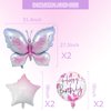 DIADARL Butterfly Birthday Party Decorations Butterfly Foil Balloons for Children's Party Birthday Decorations Foil Balloons Girl Birthday Party Butterfly Party Spring Theme Decoration