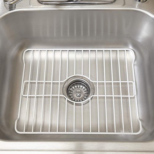 Better Houseware Sink Protector Prevents Scratches Sink Rack for Bottom of Sink White Sink Mat Sink Protectors for Kitchen Sink Metal 18.1 x 12.3 x 1