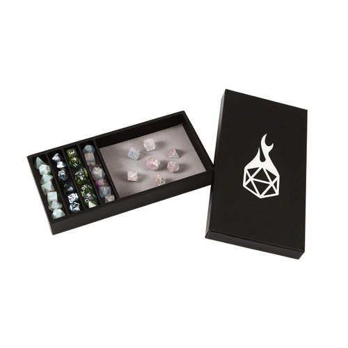 Forged Dice Co. Dice Battle Pit Dice Tray - 2 Dice Trays in 1 with Staging Area - Rolling Tray and Storage Compatible with Any Dice Game, D&D and RPG Gaming - Gray