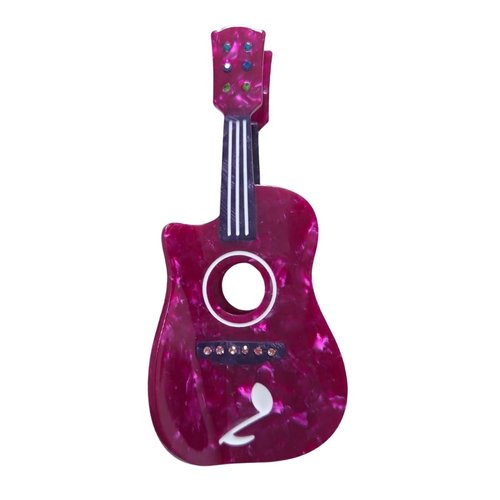 Funny Guitar Hair Clip,Acetate Claw Clips,Big Hair Clips for Women,Fashion Hair Clips for Girl,Purple
