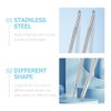 Beavorty 4pcs Nail Art Pusher Metal Nail Sticks Diy Nail Art Tool Pedicure Tools Cuticle Trimmer Cuticle Peeler Nail Cleaner Valid Nail Cuticle Pusher Stick Manicure Stainless Steel