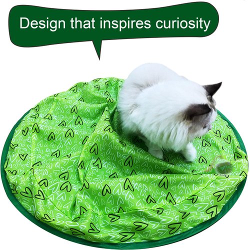 WIDJOQI Cat Toy Balls Cat Hunting Bag cat Hide and Seek Toy Cat Interactive Toy Automatic Rolling Ball Cat Toy Single Play Toy (L-AX)