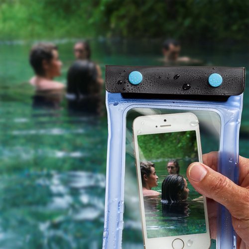 Lewis N. Clark WaterSeals Triple Seal Floating Waterproof Pouch + Dry Bag for Cell Phone, Great for Kayak, Canoe, Pool, Beach, Clear