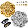 5300 Pcs Flatback Pearls for Crafting Gold Silver Half Pearls Beads Round Gems Mix Sizes Nail Pearls for Nail Art ABS Round Plastic Beads for Manicure Face Art DIY Crafts Jewelry
