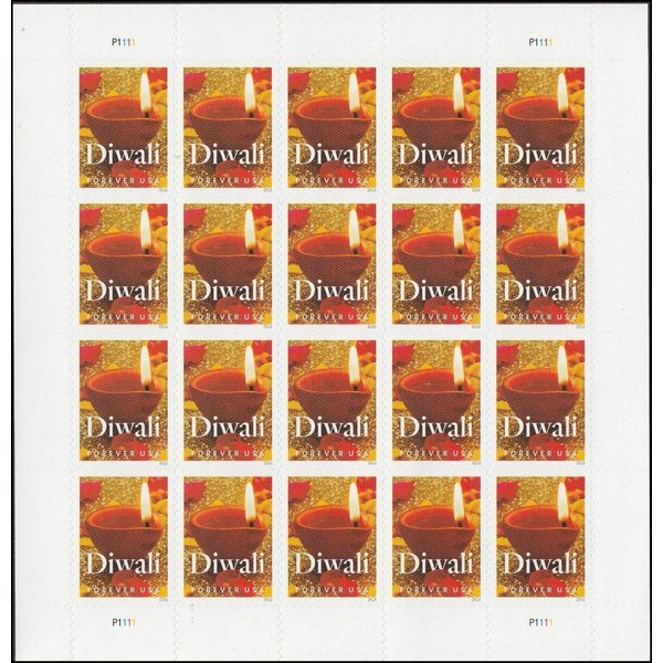Diwali - Pane of 20 Forever Postage Stamps Scott 5142