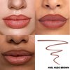 popcode Peel Off Lip Liner Stain, Infused with Nourishing Ingredients & Vitamin E, Quick Set Lip Stain Peel Off Long Lasting For All Skin Types,#001 Nude Brown