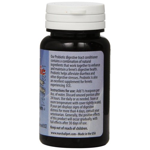 Marshall Pet Products Natural Probiotic Pet Digestive Tract Conditioner Supplement Eases Digestive Stress, ECE and Diarrhea in Ferrets and Small Animals, 1.7 oz