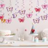 YEOCU 64pcs Hanging Swirls Party Decorations - Ceiling Foil Swirls Decorations Hanging Party Streamers for Birthday, Ceiling Hanging Decor Party Supplies for Women Girls Kids (Purple)