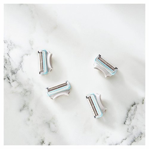 Gillette Venus Intimate Grooming Womens Razor Blade Refills with Bikini Trimmer, 4 Count (Pack of 1)