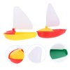 Toyvian 1 Set Toy Boats 3PCS Toddler Bathtub Sailing Boats for Kids Mini Boat Toys Sailboat Floating Row Swimming Pool Bulk Yacht Child Toy Boats Bathtub Toy Plastic Sailing Boats Toys for Toddles