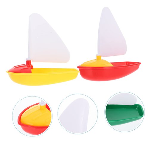 Toyvian 1 Set Toy Boats 3PCS Toddler Bathtub Sailing Boats for Kids Mini Boat Toys Sailboat Floating Row Swimming Pool Bulk Yacht Child Toy Boats Bathtub Toy Plastic Sailing Boats Toys for Toddles